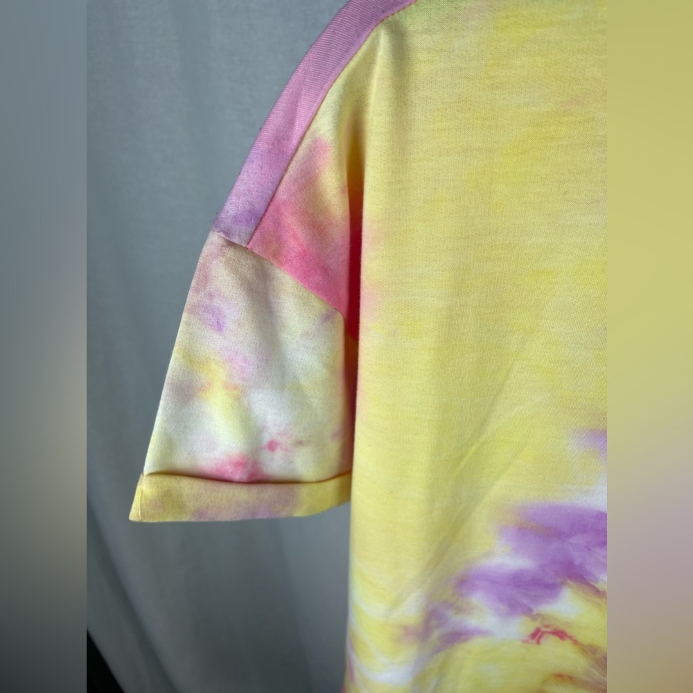 ELODIE TIE DYE CREW NECK T-SHIRT DRESS Size Small NWT - Picture 12 of 17